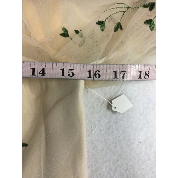 AW BRIDAL 6 S cream Dawn floral embroidered party homecoming mini dress NEW 0b3 - Picture 5 of 8